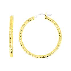 18k Weißgold Creolen Ohrringe - Dicke 2,5 mm - Durchmesser 30 mm - Damen Schmuck 750/1000 Gold von Lucky One Bijoux