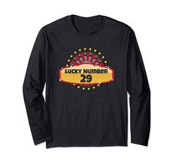 Lucky Number 29 Roulette Wheel Gift Gambling Casino Spin Win Langarmshirt von Lucky Roulette by KD