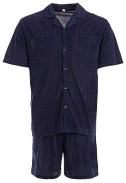 Herren Shorty T- Shirt Pyjama mit kurzer Hose Größe M-5XL, Farbe:Navy, Größe:M von Lucky