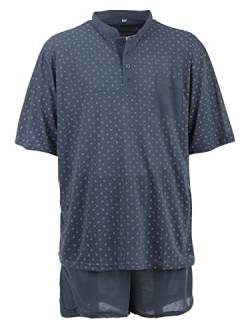Lucky Herren Pyjama Knöpfe Set 2 TLG. Shorty, Farbe:anthrazit, Größe:3XL von Lucky