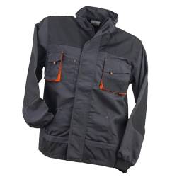 Luckyberg Arbeitsjacke | Multifunktionale Männer Sicherheitsjacke, Schutzjacke mit vielen Taschen, Arbeitskleidung männer Grau Arbeitsschutzjacke; Größen 44-62. von Luckyberg
