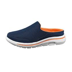 Damen OrthopäDische Laufschuhe - Slip On Air Cushion Wanderschuhe - Hinten Offen Bequeme Stretch Plateau Walking Running Sportschuhe - Fliegennetz Atmungsaktive Walking Running Trekkingschuhe von Luckywaqng