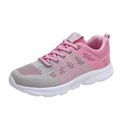 Fussballschuhe Damen Sneaker Sport Lauf Sommer Hallen Kletter Turnschuhe Damen Trekking Running Shoes for Women Wanderschuhe Casual Fliegennetz Atmungsaktive Freizeitschuhe Walkingschuhe von Luckywaqng