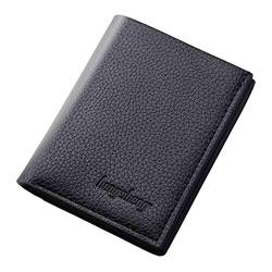 Handtasche kleine Vertical Card Brieftasche für Männer kleine kleine Vertical Card Geldbörse für Männer Zwei Geldbörsen Herren (Black, One Size) von Luckywaqng