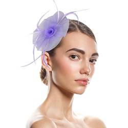 Jogging Zubehör Damen Hüte für Damen Fascinators Damen Pillbox Blumenhut für Tea Party Cocktail Ball Hochzeit Kirche Sporttuch Hals (PP2, One Size) von Luckywaqng