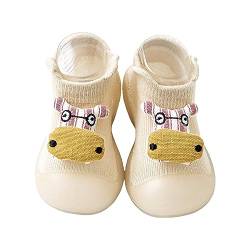 Luckywaqng Baby Sneaker 23 Kleinkind-Mädchen-Schuhe, Socken, Tierdekoration, für 0 bis 4 Schuhe 21 Junge (Khaki, 21 Infant) von Luckywaqng