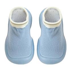 Luckywaqng Hallenschuhe Mädchen 34 Baby Mädchen Indoor Atmungsaktive Wanderschuhe Warme Elastische Socken Schuhe Outdoor Turnschuhe Mädchen Teenager Sneaker (Blue, 23.5 Infant) von Luckywaqng
