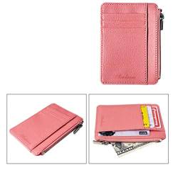 Luckywaqng Men 's Fashion-Black Style Multi-Card Card Halter Brieftasche Damen Geldbörsen Handmade (Pink, One Size) von Luckywaqng
