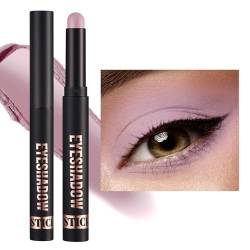 Lucoss Glänzender Lidschattenstift, Glitzer Lidschatten Stift Creme Glänzender Lidschatten Lidschattenstift Wasserfest Make-Up Stift Glänzende Augen Weiß Braun (#17) von Lucoss