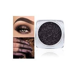 Lucoss Glitter Eyeshadow, Puder-Glitter-Lidschatten Metallic Braun/Grün/Silber/Schwarz/Lila/Gold/Blau/Rot/Gelb von Lucoss