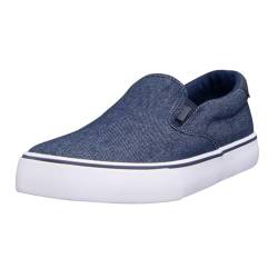 Lugz Herren Clipper Slip-On Sneaker, Marineblau/weißer Denim, 44 EU von Lugz