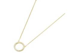 Collier LUIGI MERANO "kleiner Ring, mit Brillant, Gold 585" Halsketten Gr. 45 cm, Gelbgold 585, goldfarben (gold> <) Damen Colliers von Luigi Merano