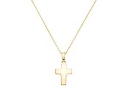 Kreuzkette LUIGI MERANO "Kreuz Anhänger, Gold 375" Halsketten Gr. 45 cm, Gelbgold 375, goldfarben (gold) Damen Kreuzketten von Luigi Merano