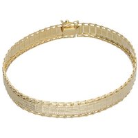 Luigi Merano Armband Fantasiekette, matt und glanz, Gold 375 von Luigi Merano