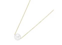 Perlenkette LUIGI MERANO "mit Süßwasser Zuchtperle, Gold 375" Halsketten Gr. 45 cm, Gelbgold 375, goldfarben (gold> <) Damen Perlenketten von Luigi Merano