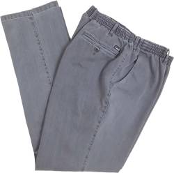 Luigi Morini Herren Jeans Stretch Hose Schlupfhose Amberg 42-8499/03 grau, Herren-Größe:54 von Luigi Morini