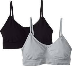 Luigi di Focenza Damen 1701 Bustier, Grau (grau-schwarz 076/001), 38 (Herstellergröße: S/M) (2er Pack) von Luigi di Focenza