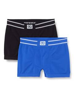 Luigi di Focenza Herren Retroshorts 1619, 2er Pack, Gr. Large, Blau (hellblau-schwarz 323/001) von Luigi di Focenza