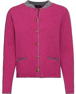 Luis Steindl Strickjacke mit Kellerfalte Pink/Grau 40 von Luis Steindl