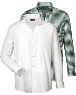 Luis Steindl Trachtenhemd, 2er-Pack Grün/Weiß XL von Luis Steindl