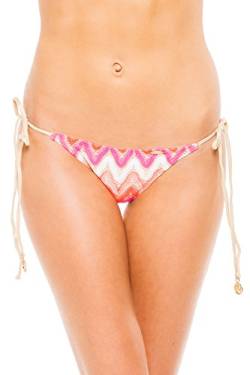 Luli Fama Damen Flamingo Beach Brazilian gerüschter Rückseite, seitlich zum Binden Bikinihose, Mehrfarbig/Meereswellen (Ocean Tides), S von Luli Fama