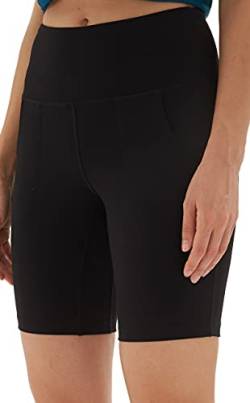 Lulucheri Radlerhose Damen Kurze Sporthose Leggings Mit Taschen High Waist Sport Yoga Biker Shorts Blickdichte Sportshorts für Gym Training, Fitness, Alltag - 20cm(L, Schwarz) von Lulucheri