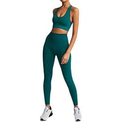 Lulupi Sport Anzug Damen Trainingsanzug BH + Leggings Set für Yoga Tanzen Fitness Gym Racerback Sportanzug Sport Bekleidungsset von Lulupi