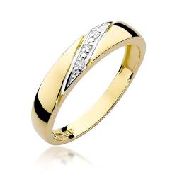 Damen Versprechen Ring Verlobungsring Antragsring 585 14k Gold Gelbgold natürlicher echt Diamant Brillanten von Lumari Gold