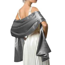 LumiSyne Damen Satin Chiffon Festlich Stola Schal Einfarbiger Leichter Schalverpackung Für Braut Brautjungfer Hochzeit Abendkleid Abschlussball von LumiSyne