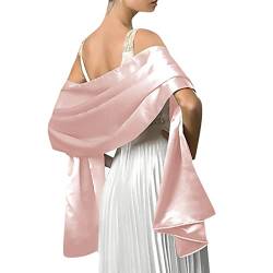 LumiSyne Damen Satin Chiffon Festlich Stola Schal Einfarbiger Leichter Schalverpackung Für Braut Brautjungfer Hochzeit Abendkleid Abschlussball von LumiSyne