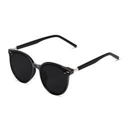 LumiSyne Polarisierte Sonnenbrille Herren Damen Vintage Runde Sonnenbrille Mit UV400 Schutz Dekoration Mit Metallnieten Tortoise Rahmen Mode Brille Schatten Brille Für Fahren Reisen Urlaub Draußen von LumiSyne