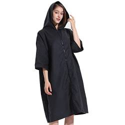 LumiSyne Umziehhilfe Mit Kapuze Damen Herren, Mode Gedruckte, Stil Mit Reißverschluss, Schnelltrocknend Mikrofaser, Leicht Kompakt Bademantel, Strandtuch, Handtuch Poncho Für Schwimmen Surfing Reisen von LumiSyne