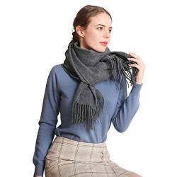 LumiSyne Winter Senior Kaschmir Schal Für Damen Pashminaschal Unifarben Mit Quasten Lang Und Verdickt Schals Tücher Hochzeit Stola von LumiSyne