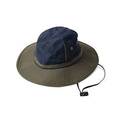 LumiSyne Zweifarbig Fischerhut Damen Herren Sonnenhut Breite Krempe UPF 50+ Verstellbare Passform Atmungsaktives Mesh Packbar Boonie Hat Mit Kinnband Für Reisen Klettern Angeln Gartenarbeit Outdoor von LumiSyne