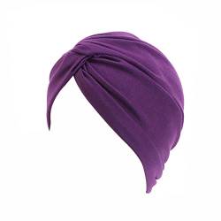Chemo-Kopftuch für Frauen mit Haarausfall - Krebspatienten Kopfbedeckung Turban，Kopfband (Lila) von Luminary