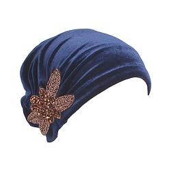 Luminary Turban,Einfarbiges Kopftuch für Frauen,Kopfbedeckung, Chemo-Beanie-Schal, Kopfbedeckung für Krebs, Chemo,Schwanendaunen Haarausfall (5) von Luminary