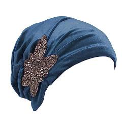 Luminary Turban,Einfarbiges Kopftuch für Frauen,Kopfbedeckung, Chemo-Beanie-Schal, Kopfbedeckung für Krebs, Chemo,Schwanendaunen Haarausfall (6) von Luminary