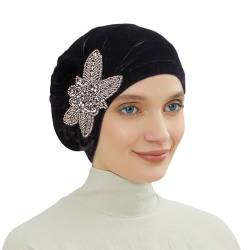 Luminary Turban,Einfarbiges Kopftuch für Frauen,Kopfbedeckung,Chemo-Beanie-Schal, Kopfbedeckung für Krebs, Chemo,Schwanendaunen Haarausfall (1) von Luminary