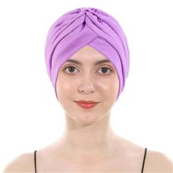 Luminary Turbane für Frauen, weicher Turban, Kopfbedeckung, plissierte Beanie-Mütze, Haarausfall-Hut (10) von Luminary