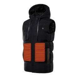 Beheizbare Weste für Herren Elektrisch USB Heizwesten Beheizte Jacke Waschbare Winter Warme Weste für Outdoor-Aktivitäten für Camping Skifahren Angeln von Luming