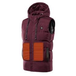 Beheizbare Weste für Herren Elektrisch USB Heizwesten Beheizte Jacke Waschbare Winter Warme Weste für Outdoor-Aktivitäten für Camping Skifahren Angeln von Luming