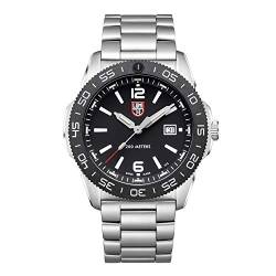 Luminox Pacific Diver XS.3122 Herrenuhr 44mm - Taucheruhr in Silber/Schwarz mit Datumsanzeige 200m wasserdicht Saphirglas von Luminox