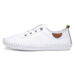 Lunar - Damen Leinenschuhe St Ives, Leder (38 EU) (Weiß) von Lunar