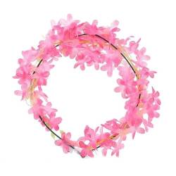 Luojuny Stirnband für Erwachsene, leuchtendes Stirnband, LED-Blumen-Stirnband, leuchtendes, leuchtendes Blumengirlanden-Stirnband für Frauen und Mädchen, verstellbares, bequemes Haar-Accessoire Ro von Luojuny