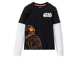 Jungen Star Wars Langarmshirt Shirt 100% Baumwolle Longsleeve Schwarz 110-116 von Lupilu