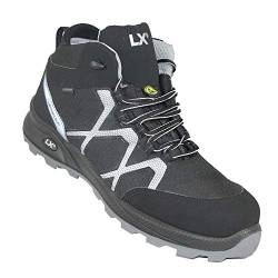 Lupriflex 1 Paar Speed Aqua Mid ESD Wasserdichter Mittelhoher Sicherheitsschuh, S3, Superleicht, Schuhweite 11,5 Grau/Schwarz mit Reflektoren Größe 46 von Lupriflex