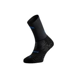 LURBEL Road Pro Laufsocken, Kompressionsstrümpfe, Laufsocken, Langstreckensocken, Anti-Blasen-Socken, Unisex, schwarz/blau, M von Lurbel