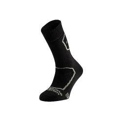 Lurbel Everest Thermosocken, Merinowolle, Expeditionssocken, Trekkingsocken, nahtlose Socken, atmungsaktive und geruchshemmende Socken, Unisex-Socken., Schwarz/Sottobosco, M von Lurbel