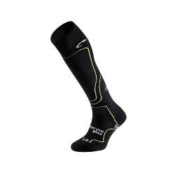 Lurbel Höhe Six, Thermo-Socken, Ski-Socken, hohe Socken, Schneestöcke, atmungsaktiv und geruchshemmend, Unisex, Schwarz/Pistazie, M von Lurbel