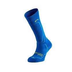 Lurbel Höhe Six, Thermo-Socken, Ski-Socken, hohe Socken, Schneestöcke, atmungsaktiv und geruchshemmend, Unisex, königlich/türkis, S von Lurbel